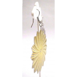 GOLD STAR Earring Classy Bali Drop Long Dangling Hoop Hook LIGHTWEIGHT Dual Tone